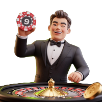 BillionaireSpin Maskottchen mit Roulette-Chip - Jetzt Live Casino spielen