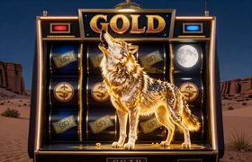 Wolf Gold Jackpot-Slot von Pragmatic Play - W&ouml;lfe, Mondphasen und Money-Symbole mit progressivem Jackpot